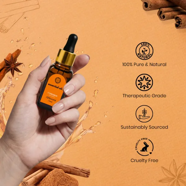 AHroomi_Cinnamon_Essential_Oil_|_Pure,_Steam-Distilled_|_Immunity_&_Aromatherapy,_Undiluted,_Food_Grade