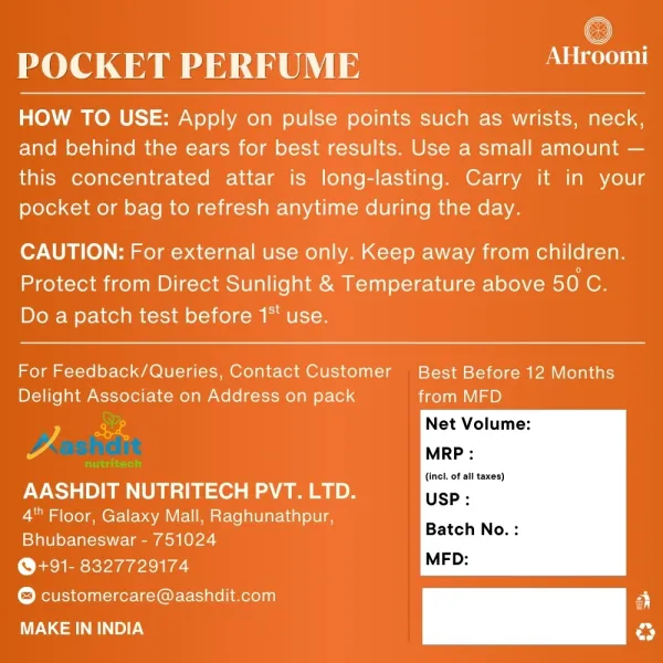 AHroomi_DESTINY_Pocket_Perfume_Roll-On_|_Orange,_Jasmine_&_Sandalwood_|_Fresh,_Elegant_Daily_Fragrance