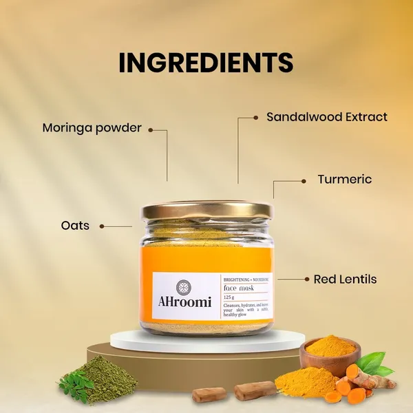 AHroomi_Moringa_Face_Mask_Powder_|_Turmeric,_Sandalwood_&_Oats_|_De-Tan,_Glow_&_Deep_Hydration,_Paraben-Free