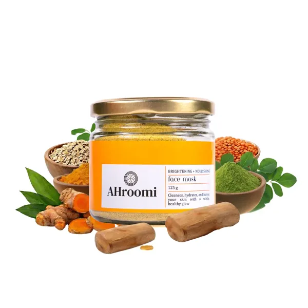 AHroomi_Moringa_Face_Mask_Powder_|_Turmeric,_Sandalwood_&_Oats_|_De-Tan,_Glow_&_Deep_Hydration,_Paraben-Free