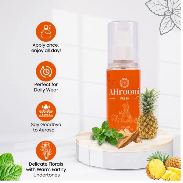 AHroomi_FRESH_Body_Mist_|_Pineapple_&_Jasmine_|_Bright_Daily_Fragrance,_Unisex