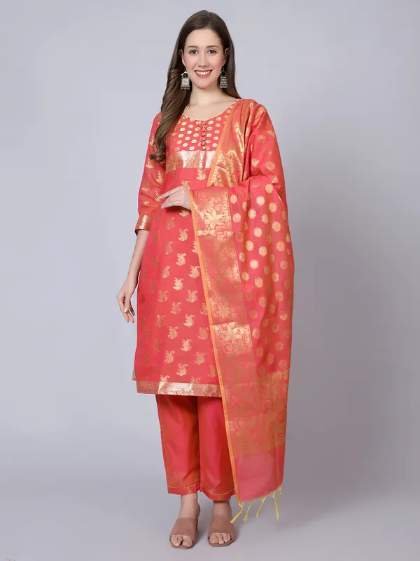 Red_Ethnic_Pant_And_Dupatta_Set_for_Women