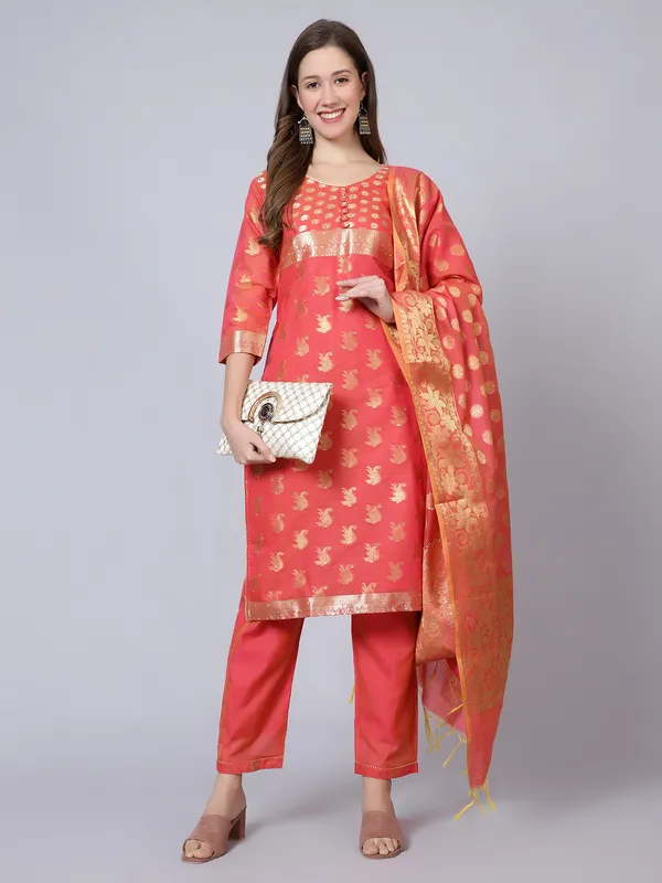 Red_Ethnic_Pant_And_Dupatta_Set_for_Women