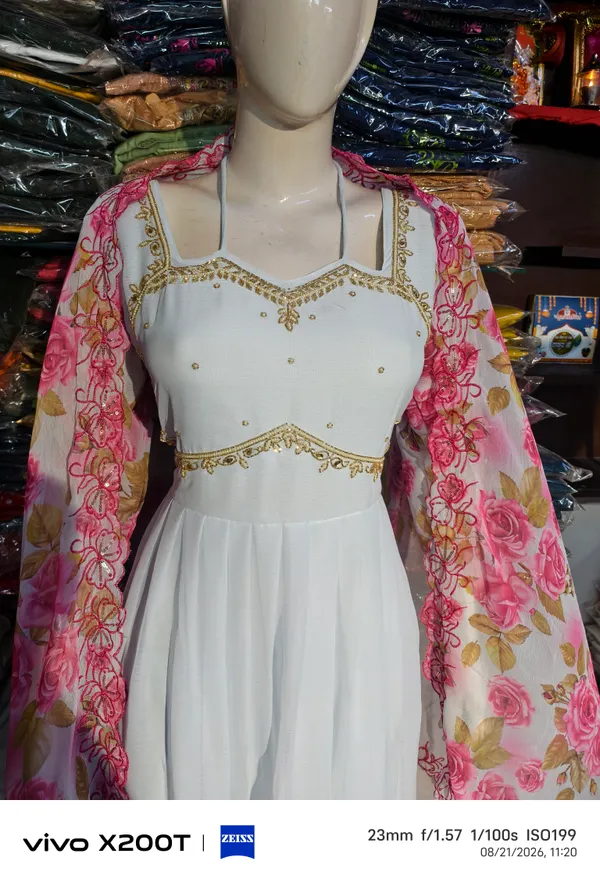 White_Floral_Anarkali_Suit_With_Dupatta_For_Women