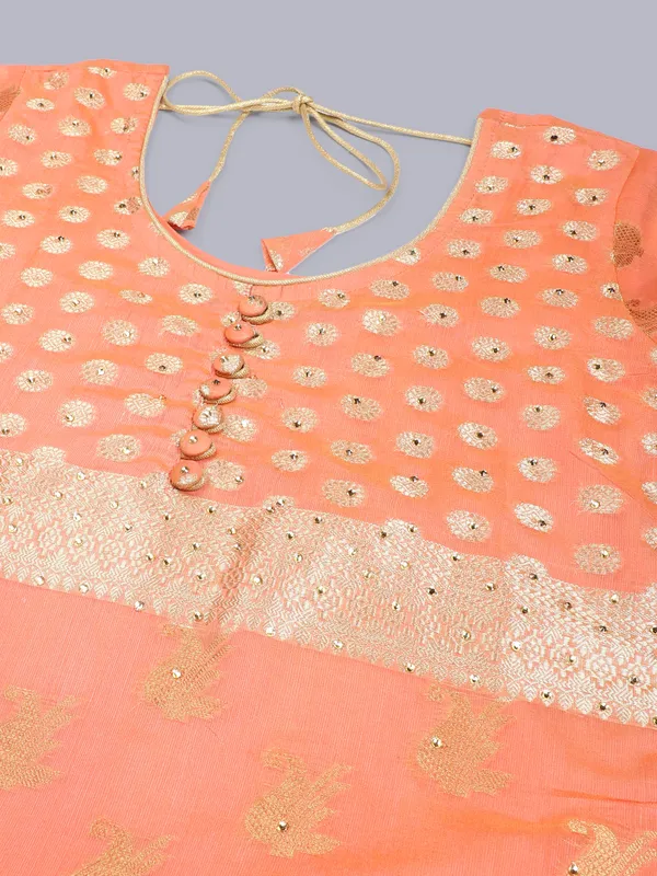 Peach_Straight_Kurta_Pant_Dupatta_Set_for_Women