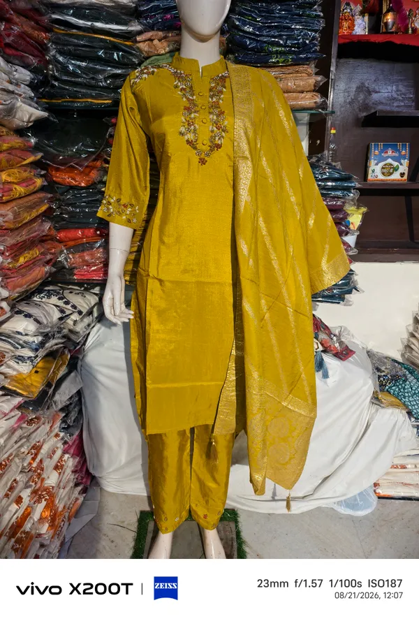 Mustard_Embroidered_Straight_Kurta_Set_for_Women