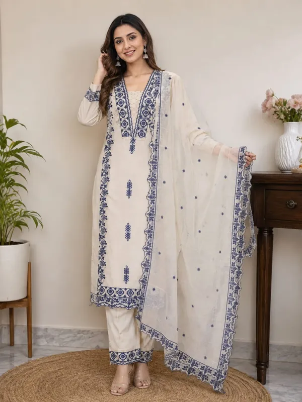 Cream_Printed_Kurta_Set_for_Women