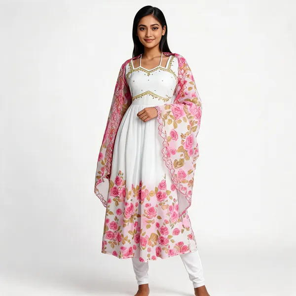 Pink_Chiffon_Flared_Anarkali_Suit_With_Dupatta_For_Women