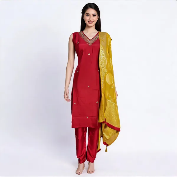 Maroon_Dola_Silk_Hand_Embroidered_Straight_Salwar_Suit_For_Women