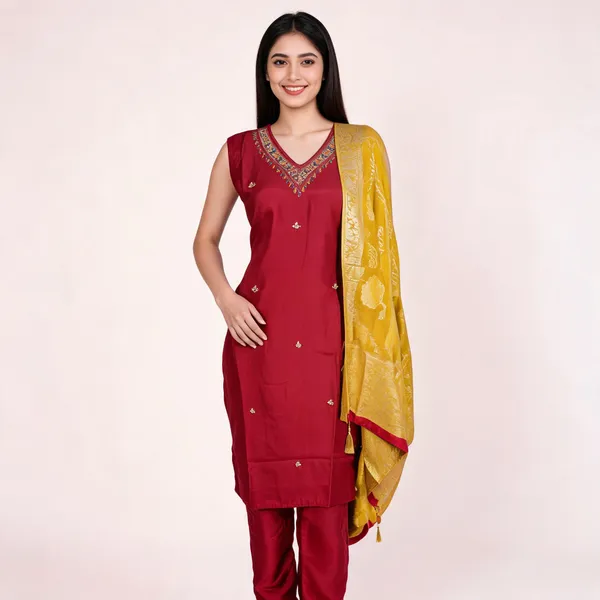 Maroon_Dola_Silk_Hand_Embroidered_Straight_Salwar_Suit_For_Women