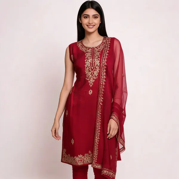Maroon_Dola_Silk_Aari_Embroidered_Straight_Kurta_Salwar_Suit_For_Women