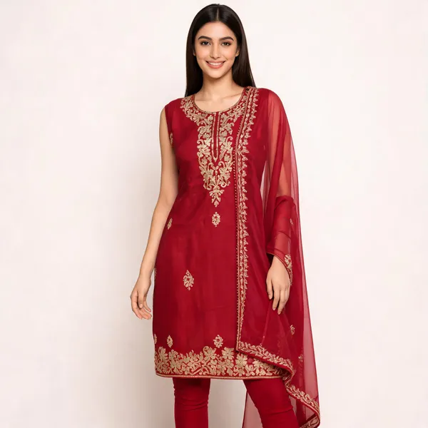 Maroon_Dola_Silk_Aari_Embroidered_Straight_Kurta_Salwar_Suit_For_Women