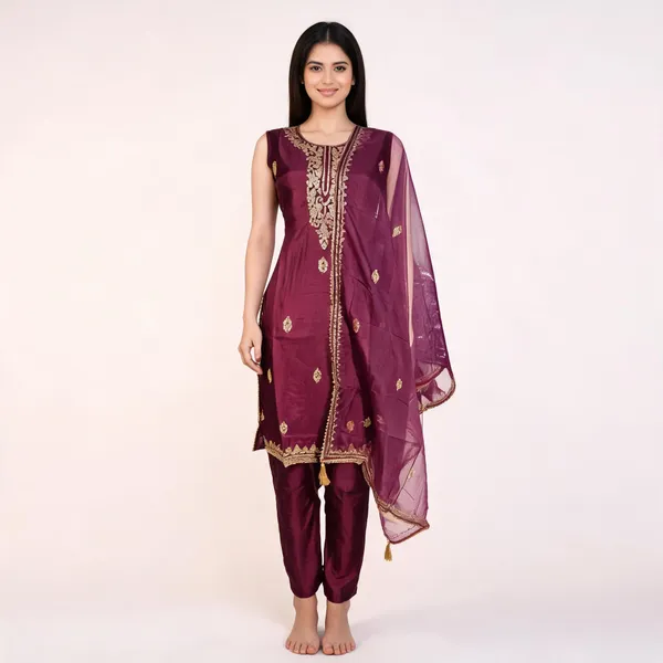 Purple_Dola_Silk_Aari_Embroidered_Sleeveless_Salwar_Suit_For_Women