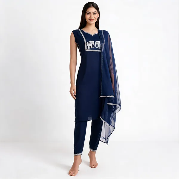 Navy_Blue_Rayon_Embroidered_Straight_Kurta_Set_For_Women
