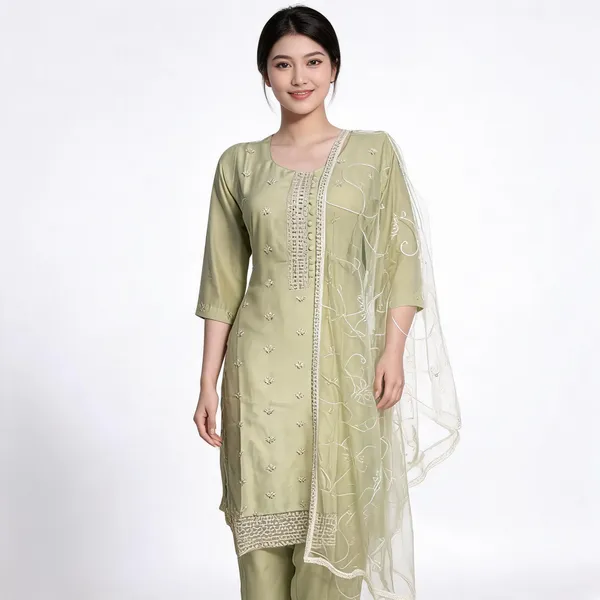 Sage_Green_Muslin_Silk_Embroidered_Straight_Salwar_Suit_Set_For_Women