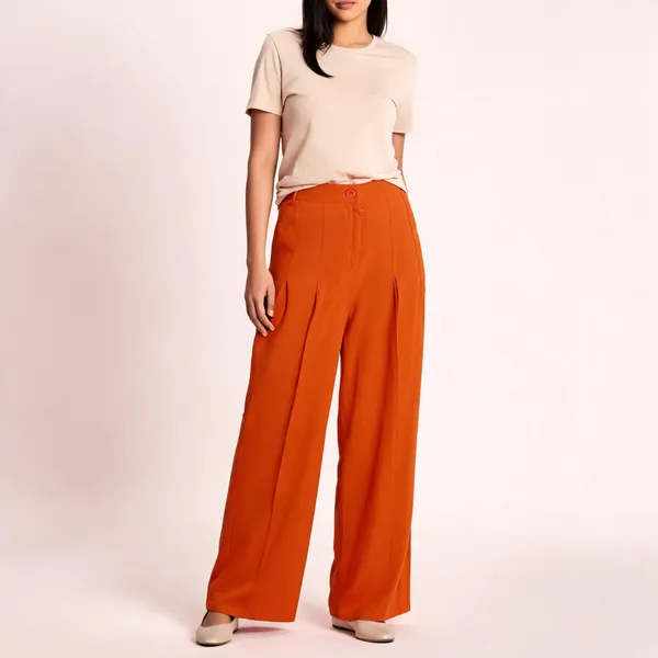 Orange_Rayon_Wide_Leg_Palazzo_Pants_For_Women