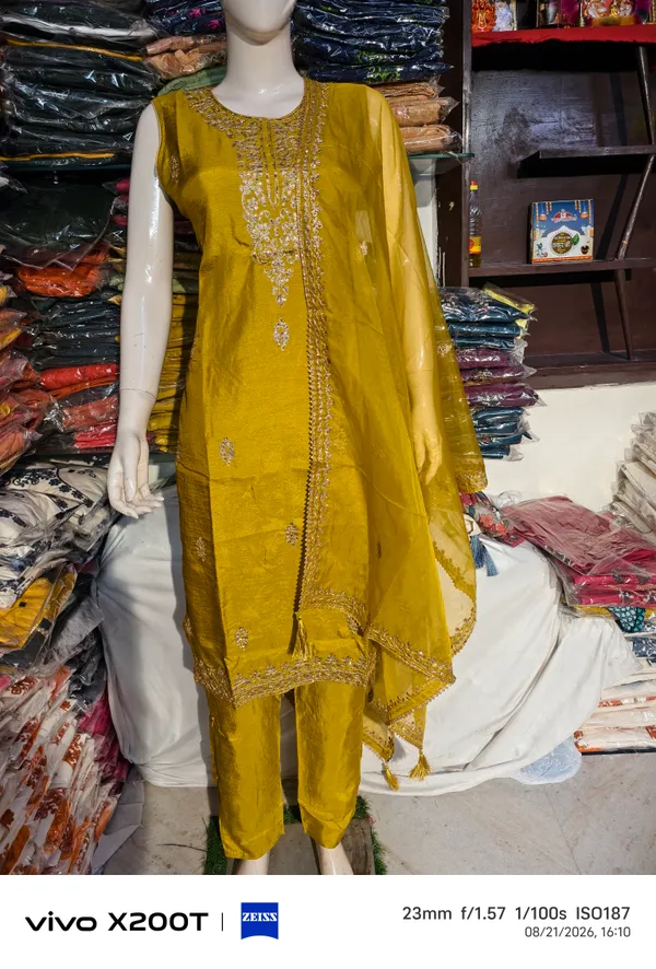 Mustard_Embroidered_Straight_Kurta_Set_for_Women