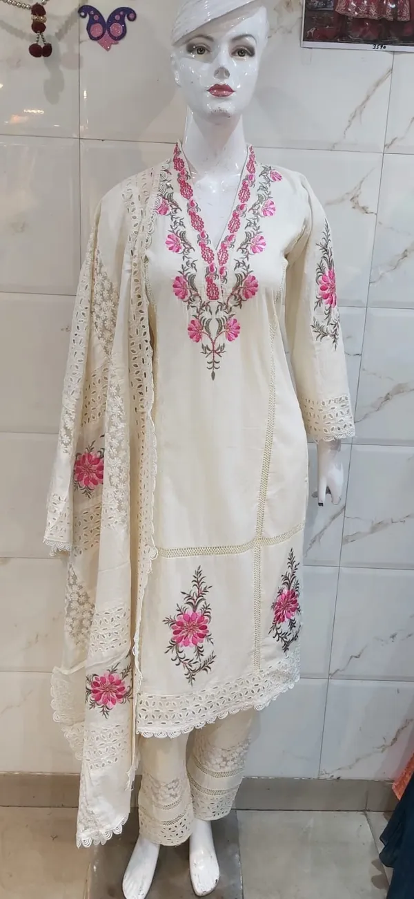 Cream_Embroidered_Straight_Kurta_Set_for_Women