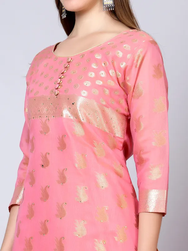 Pink_Embroidered_Kurta_Pant_Set_for_Women