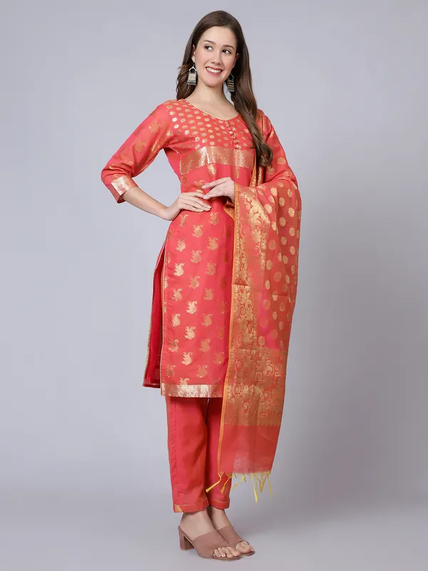 Red_Ethnic_Pant_And_Dupatta_Set_for_Women