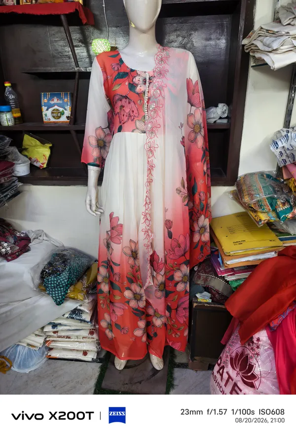 Coral_Floral_Print_Flared_Dress_for_Women