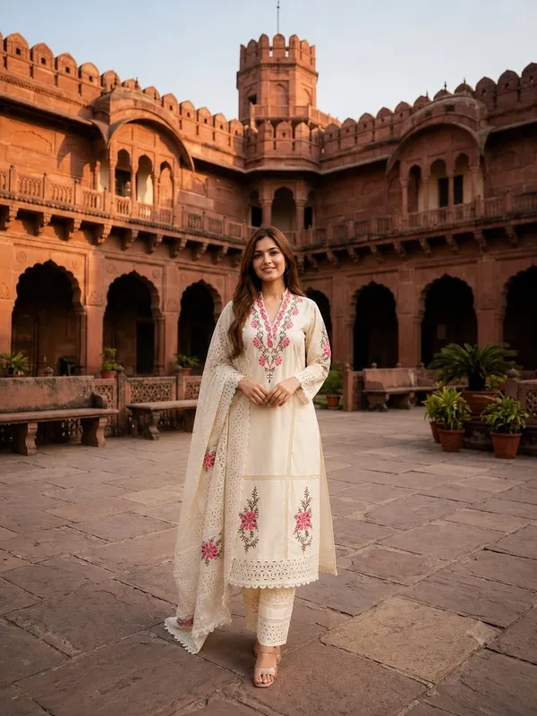 Cream_Embroidered_Straight_Kurta_Set_for_Women