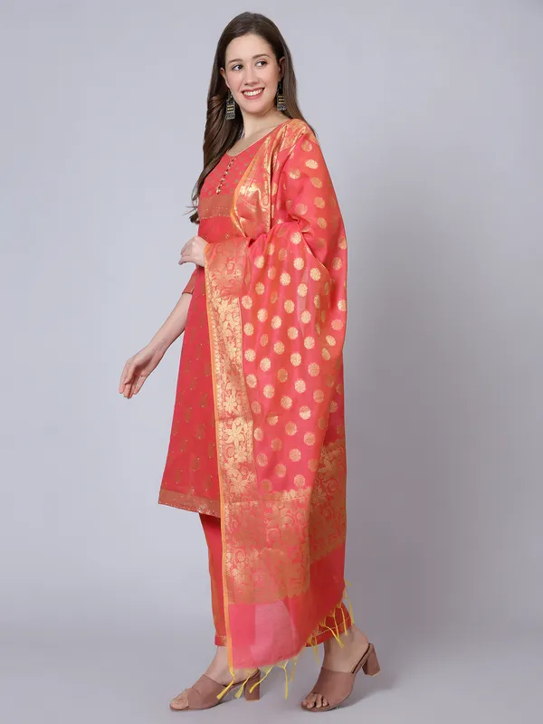 Red_Ethnic_Pant_And_Dupatta_Set_for_Women