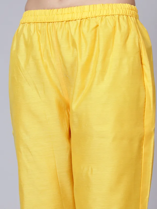 Yellow_Printed_Straight_Kurta_Pant_Set_for_Women