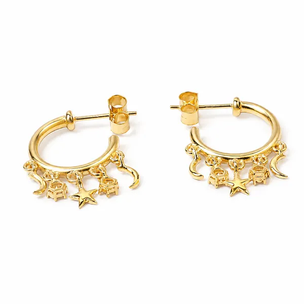 Gold_925_Silver_Cz_Celestial_Crescent_Charm_Hoop_Earrings_For_Women
