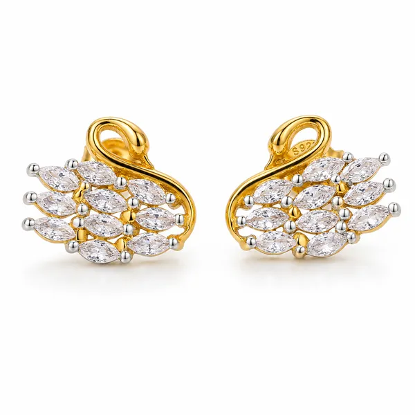Gold_Silver_925_Silver_Cz_Swan_Love_Birds_Stud_Earrings_For_Women
