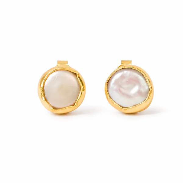 Gold_925_Silver_Freshwater_Pearl_Stud_Earrings_For_Women