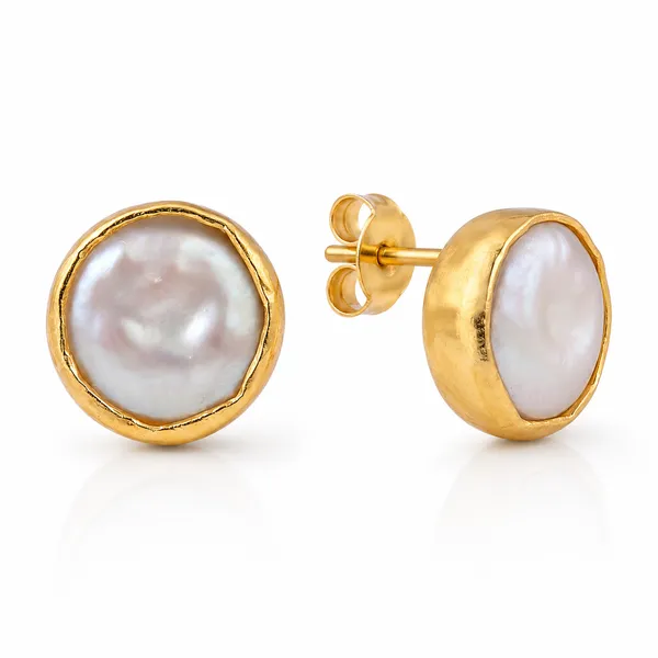 Gold_925_Silver_Freshwater_Pearl_Stud_Earrings_For_Women