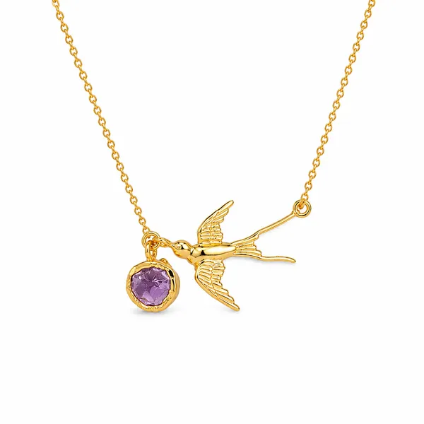 Gold_925_Silver_Amethyst_Flying_Bird_Pendant_Necklace_For_Women