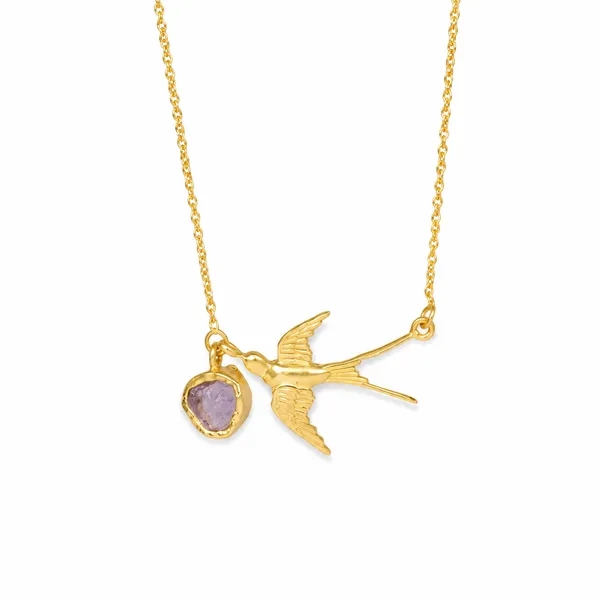 Gold_925_Silver_Amethyst_Flying_Bird_Pendant_Necklace_For_Women