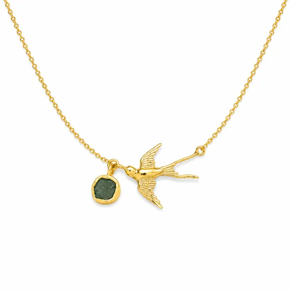 Gold_925_Silver_Flying_Bird_Pendant_Necklace_For_Women
