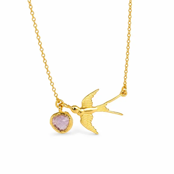 Gold_925_Silver_Amethyst_Flying_Bird_Pendant_Necklace_For_Women