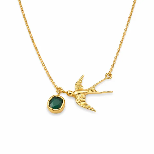 Gold_925_Silver_Flying_Bird_Pendant_Necklace_For_Women