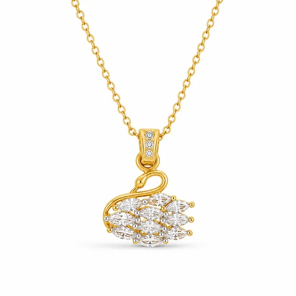 Gold_925_Silver_Cz_Swan_Love_Birds_Pendant_Necklace_For_Women
