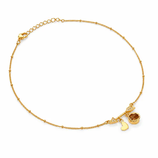 Gold_925_Silver_Citrine_Cz_Arrow_Heart_Pendant_Necklace_For_Women