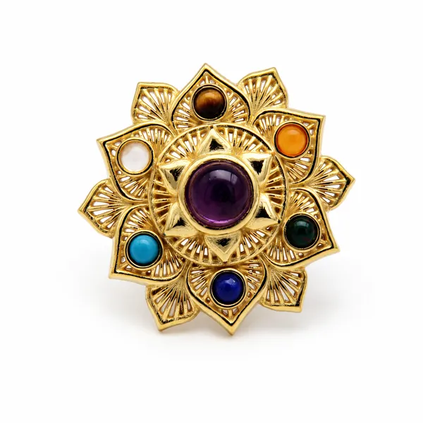 Multicolor_Gold-Plated_Brass_Multi_Stone_Seven_Chakra_Bloom_Mandala_Ring_For_Women