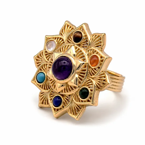 Multicolor_Gold-Plated_Brass_Multi_Stone_Seven_Chakra_Bloom_Mandala_Ring_For_Women