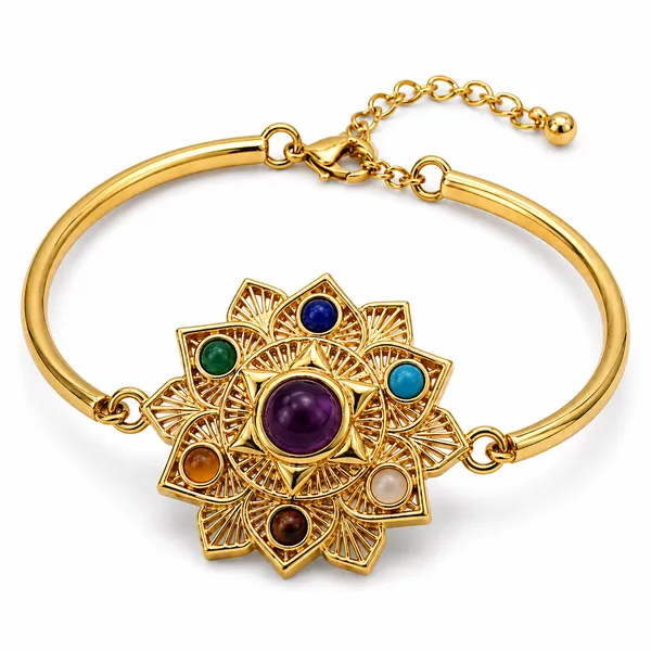 Multicolor_Gold-Plated_Brass_Multi_Stone_Seven_Chakra_Bloom_Bangle_For_Women