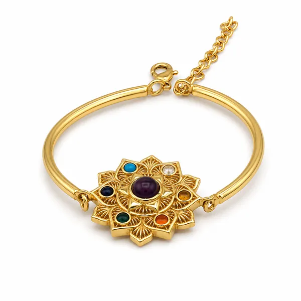 Multicolor_Gold-Plated_Brass_Multi_Stone_Seven_Chakra_Bloom_Bangle_For_Women