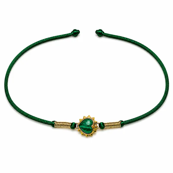 Green_925_Silver_Malachite_Heart_Chakra_Rakhi_For_Men