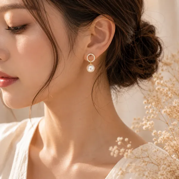 Gold-Tone_Pearl_Drop_Earrings_For_Women