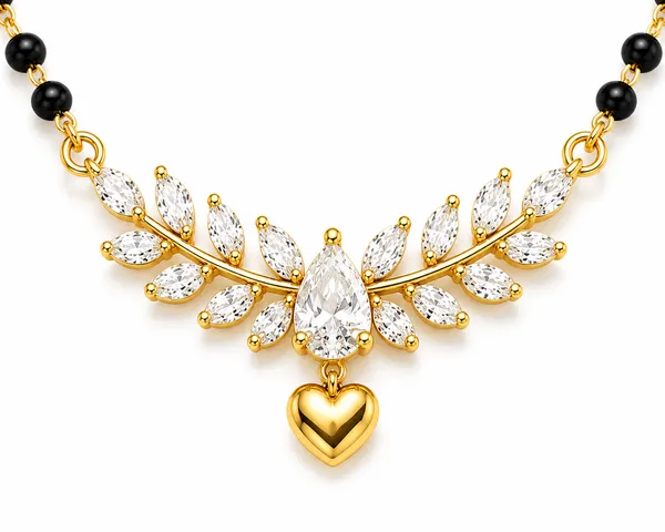 Gold_Tone_Leaf_Motif_Mangalsutra_Necklace_For_Women
