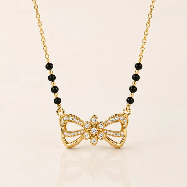 Gold-Tone_Black_Beaded_Bow_Pendant_Mangalsutra_For_Women