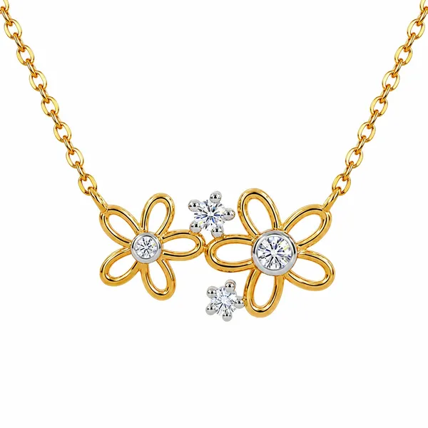 Gold_Tone_Floral_Crystal_Necklace_For_Women