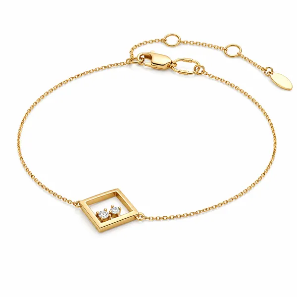 Gold_Tone_Geometric_Charm_Bracelet_For_Women