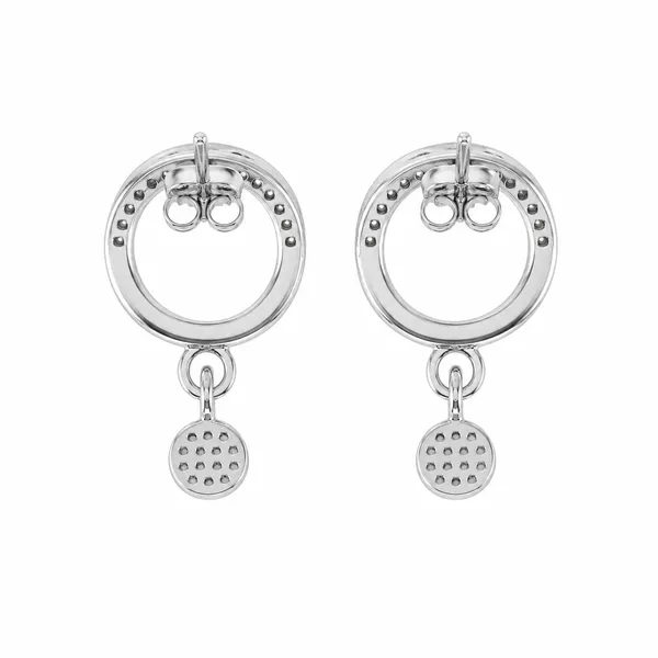 Silver_Tone_Stone_Detailed_Circle_Drop_Earrings_For_Women